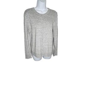 Croft & Barrow Gray Speckled‎ Button Front Cardigan Sweater Women's Medium